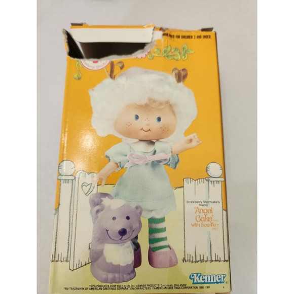 Kenner Other - Vintage Strawberry Shortcake Angel Cake Doll with Souffle Pet Kenner 1981